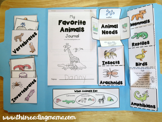 Interactive Notebook About Animals - This Reading Mama
