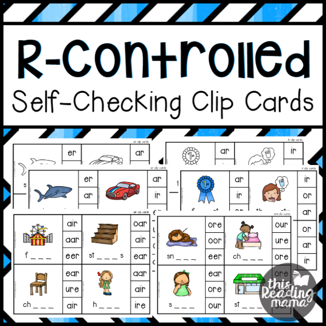 Self-Checking R-Controlled Clip Cards - This Reading Mama