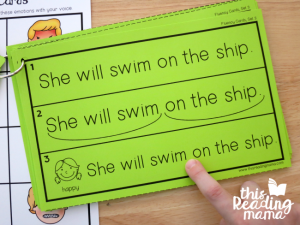K-2 cards from the Reading Fluency Cards Bundle Pack