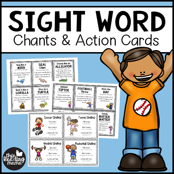 Sight Word Chants and Action Cards - This Reading Mama