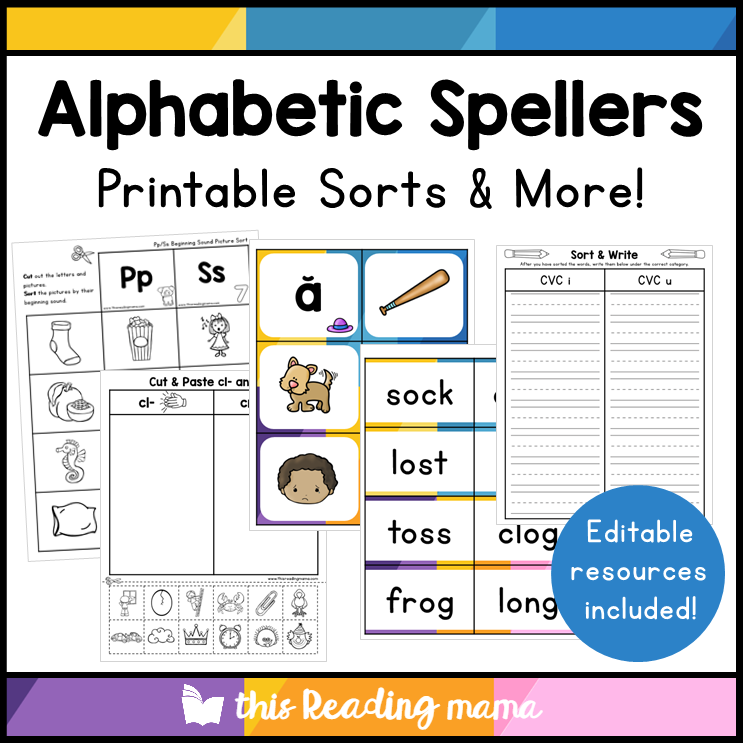 Alphabet Spellers Printable Sorts and MORE - This Reading Mama