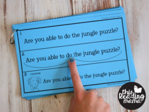 Syllable Type cards from the Reading Fluency Bundle Pack