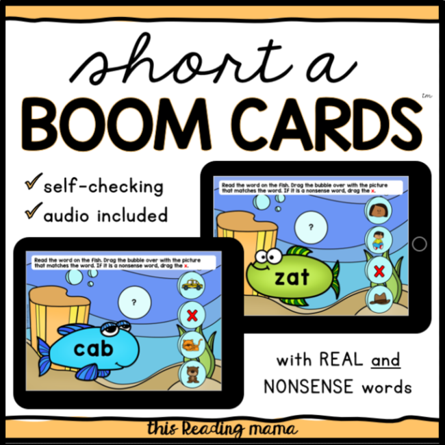 Short a CVC Boom Learning Deck - This Reading Mama