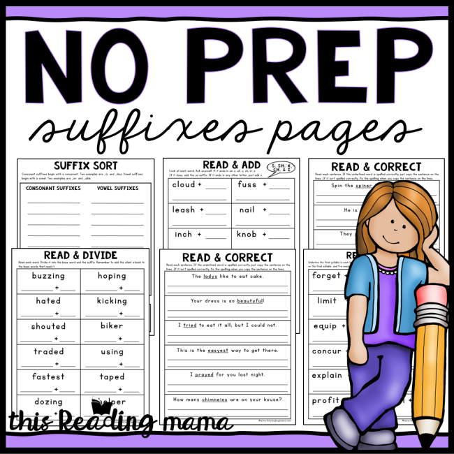 NO PREP Suffixes Pages - This Reading Mama