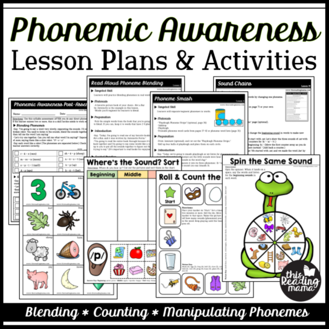Phonemic Awareness Lesson Plans & Printable Activities - This Reading Mama