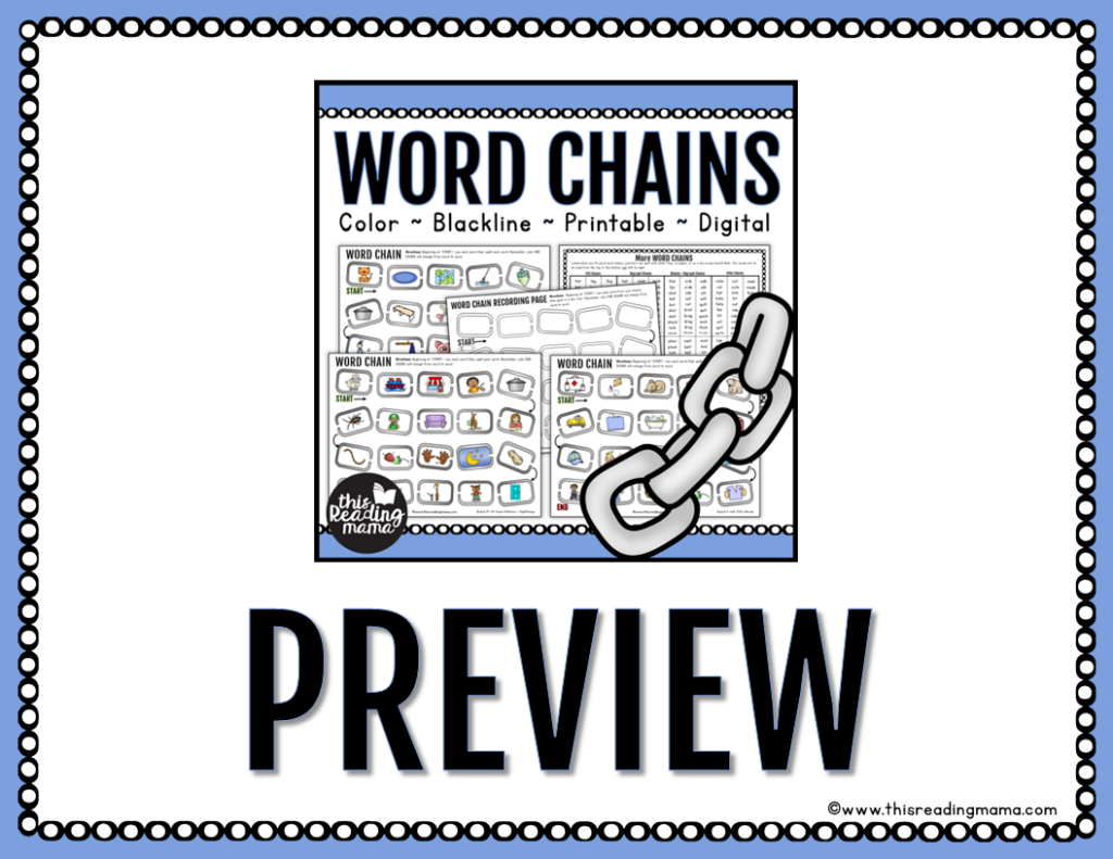 Word Chains - REVIEW - This Reading Mama