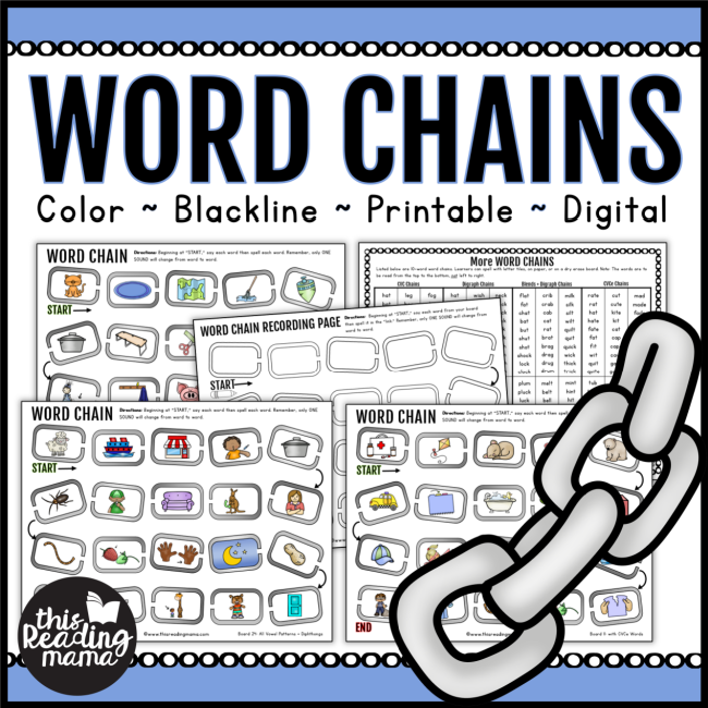 Word Chains - Printable and Digital Resources - This Reading Mama
