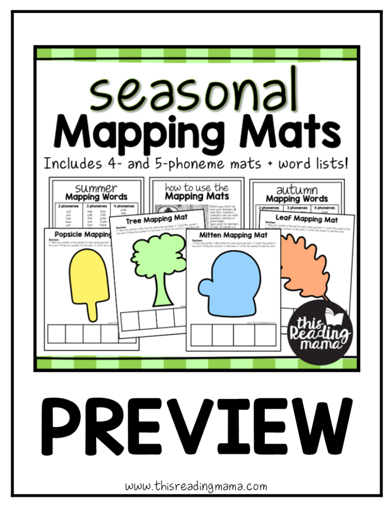 Seasonal Mapping Mats PREVIEW - This Reading Mama