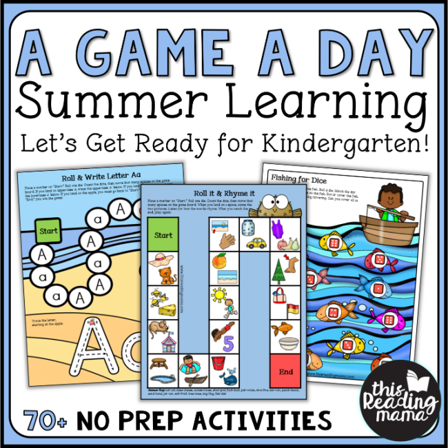 Get Ready for Kindergarten Summer Learning Games - This Reading Mama