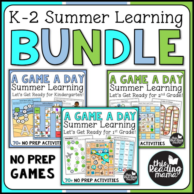 K-2 Summer Learning Games Bundle - This Reading Mama