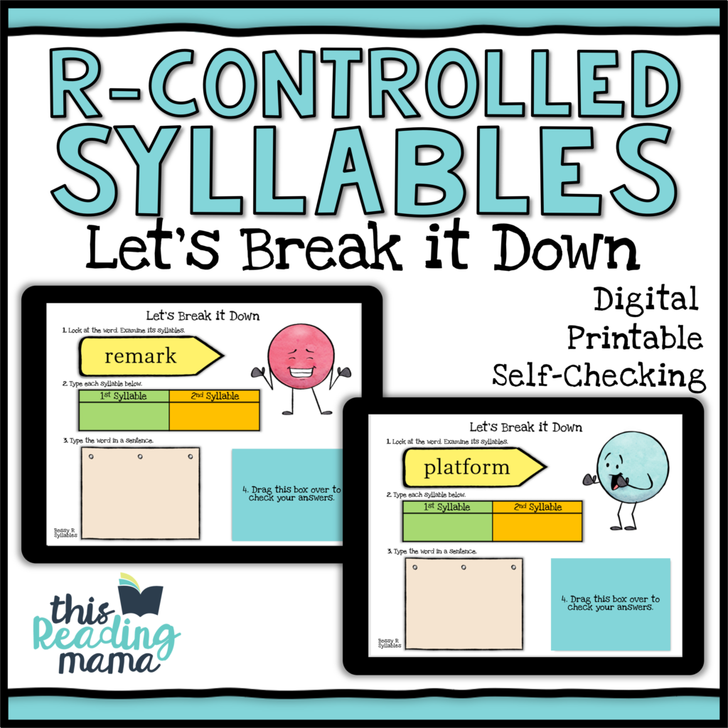 R-Controlled Syllable Cards - Break it Down - This Reading Mama