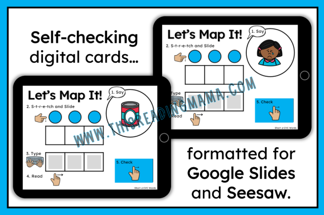 Digital Short a Mapping Cards - This Reading Mama