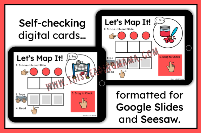 Digital Short e Mapping Cards - This Reading Mama