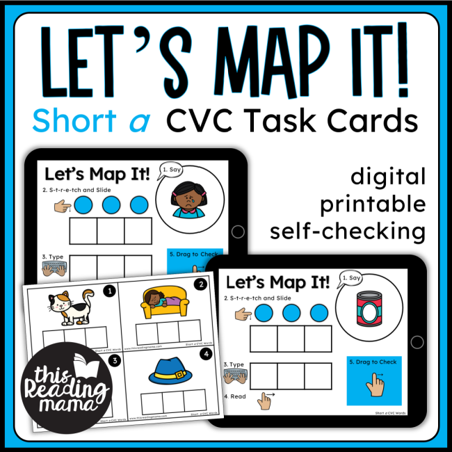 Short a Mapping Cards - Printable and Digital Task Cards - This Reading Mama