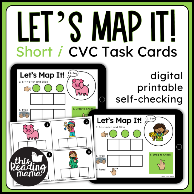 Short i Mapping Cards - Printable and Digital - This Reading Mama