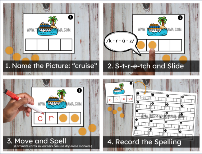 Printable Long Vowel Team Review Mapping Cards - This Reading Mama