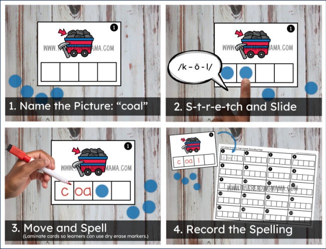 Printable Long Vowel Team Mapping Task Cards BUNDLE - This Reading Mama