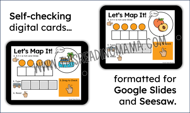 Digital Long Vowel Team Review Mapping Cards - This Reading Mama