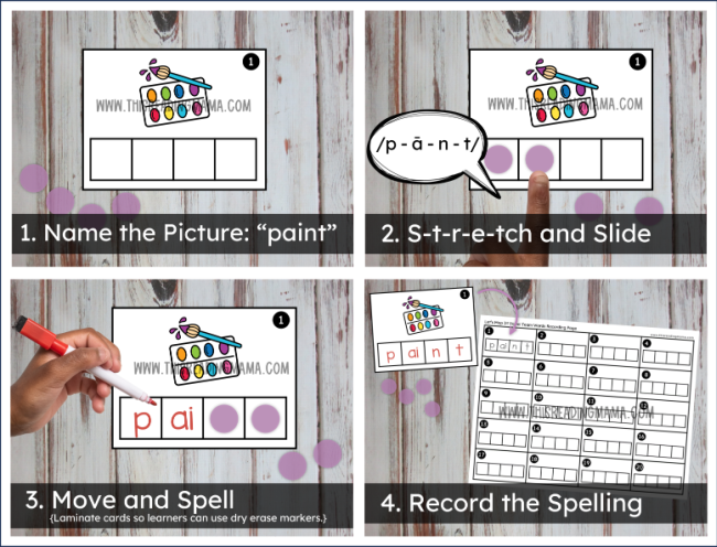 Printable Long a Vowel Team Mapping Cards