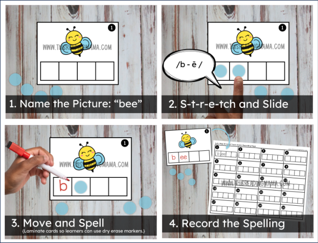 Printable Long e Vowel Team Mapping Cards - This Reading Mama