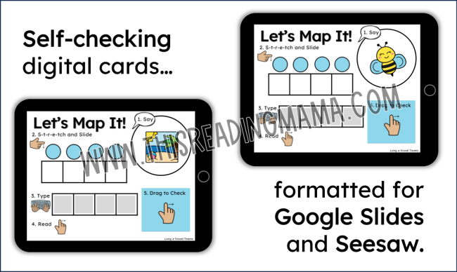 Digital Long e Vowel Team Mapping Cards - This Reading Mama