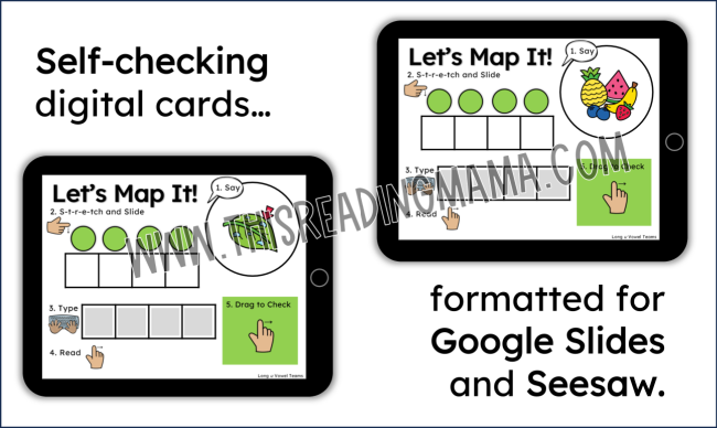 Digital Long u Vowel Team Mapping Cards - This Reading Mama